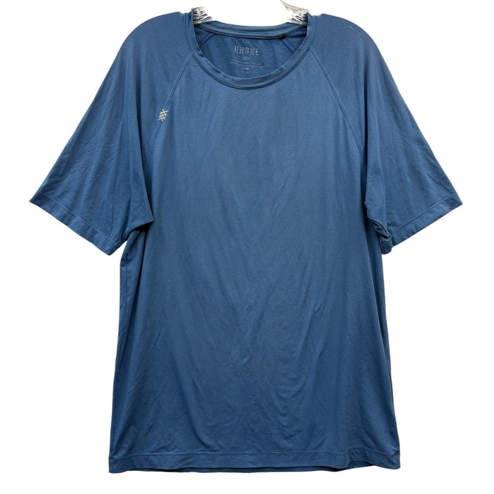 Rhone Reign Blue Performance Training Athletic Short Sleeve Crew Neck Tee M